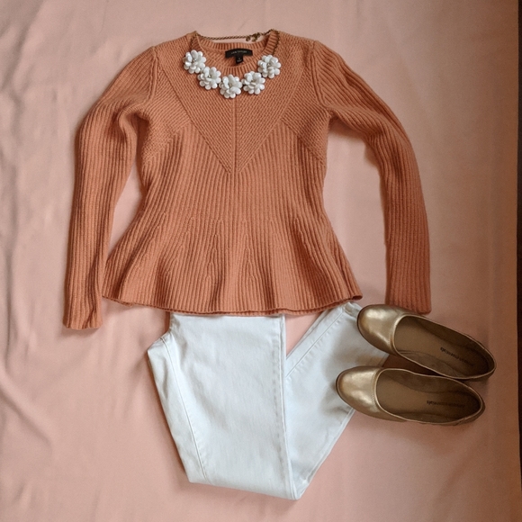 Ann Taylor Sweaters - Blush Color Ann Taylor Peplum Sweater